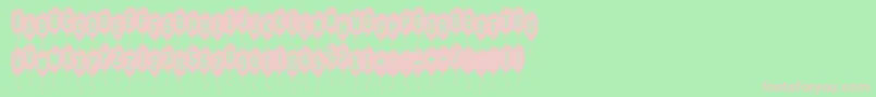 SfBalloonsThin Font – Pink Fonts on Green Background