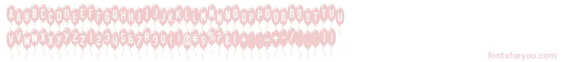 SfBalloonsThin Font – Pink Fonts on White Background