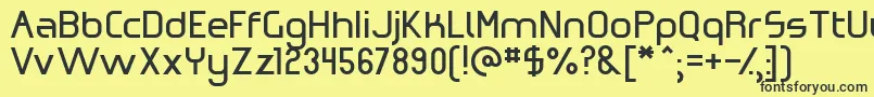 OmicronZeta Font – Black Fonts on Yellow Background