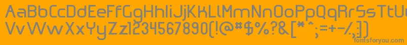 フォントOmicronZeta – オレンジの背景に灰色の文字