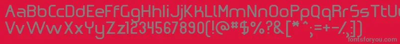 OmicronZeta-Schriftart – Graue Schriften auf rotem Hintergrund