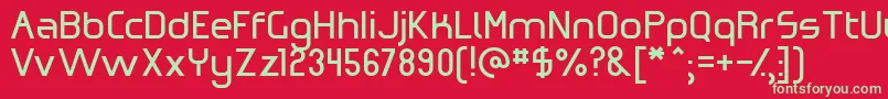 フォントOmicronZeta – 赤い背景に緑の文字