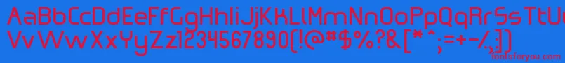 OmicronZeta Font – Red Fonts on Blue Background