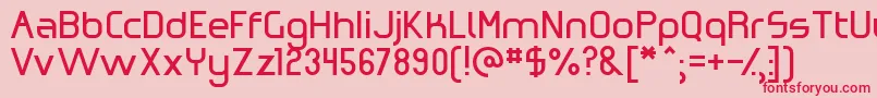 OmicronZeta Font – Red Fonts on Pink Background