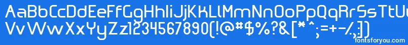 フォントOmicronZeta – 青い背景に白い文字