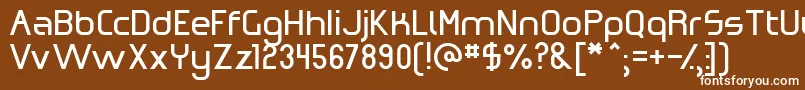 フォントOmicronZeta – 茶色の背景に白い文字