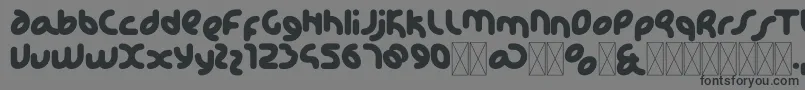 KdhappiRegular-Schriftart – Schwarze Schriften auf grauem Hintergrund