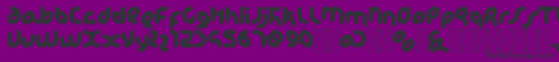 KdhappiRegular Font – Black Fonts on Purple Background