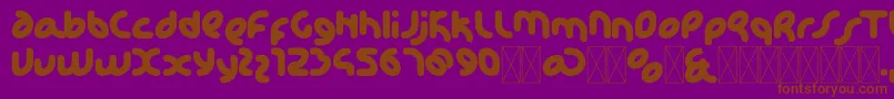 KdhappiRegular Font – Brown Fonts on Purple Background