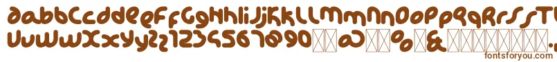 Шрифт KdhappiRegular – коричневые шрифты на белом фоне