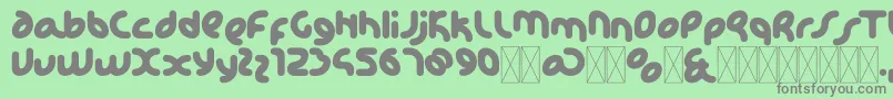 KdhappiRegular Font – Gray Fonts on Green Background