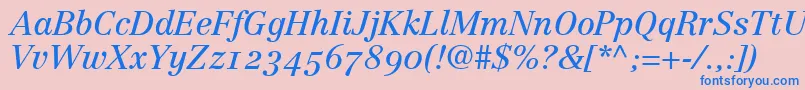 CenturyRepriseOldstyleSsiNormal Font – Blue Fonts on Pink Background