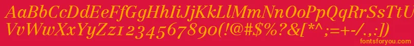 CenturyRepriseOldstyleSsiNormal Font – Orange Fonts on Red Background