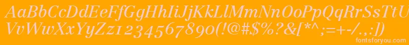 CenturyRepriseOldstyleSsiNormal Font – Pink Fonts on Orange Background