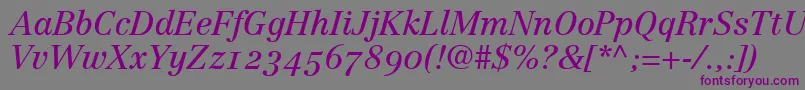 CenturyRepriseOldstyleSsiNormal Font – Purple Fonts on Gray Background