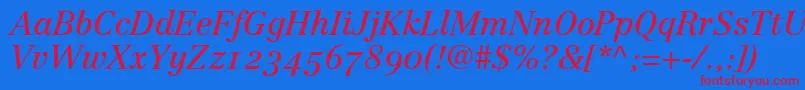 CenturyRepriseOldstyleSsiNormal Font – Red Fonts on Blue Background