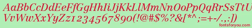 CenturyRepriseOldstyleSsiNormal Font – Red Fonts on Green Background