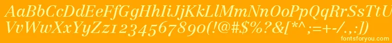 CenturyRepriseOldstyleSsiNormal Font – Yellow Fonts on Orange Background