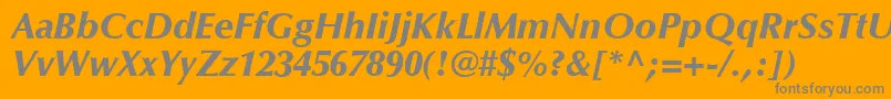 fuente OptimaLtBlackItalic – Fuentes Grises Sobre Fondo Naranja
