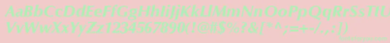 fuente OptimaLtBlackItalic – Fuentes Verdes Sobre Fondo Rosa
