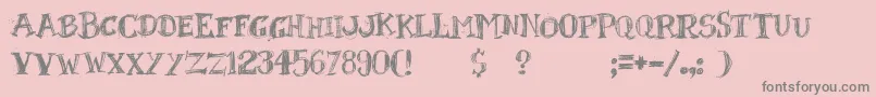 Blackboard Font – Gray Fonts on Pink Background