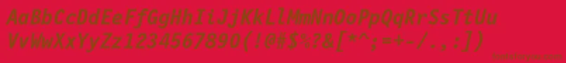 Lettrgoth12cbtBolditalic Font – Brown Fonts on Red Background