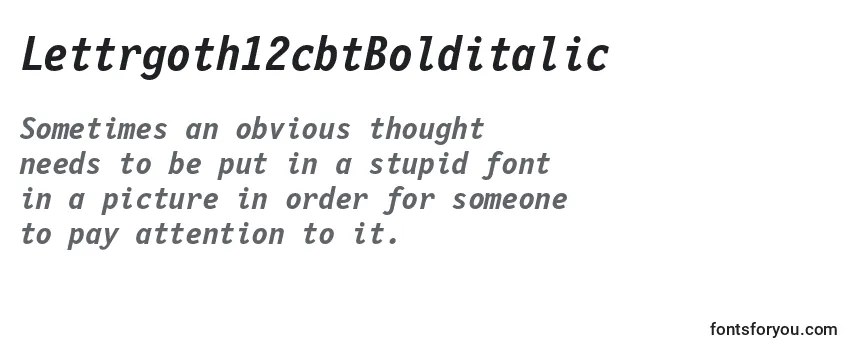 Lettrgoth12cbtBolditalic Font