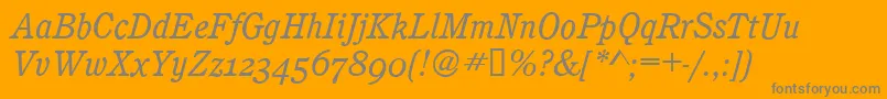 CalgaryOsfBookitalic Font – Gray Fonts on Orange Background