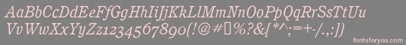 CalgaryOsfBookitalic Font – Pink Fonts on Gray Background