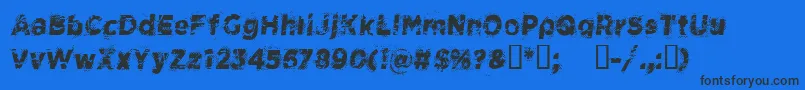 CfspacecowboyRegular-Schriftart – Schwarze Schriften auf blauem Hintergrund