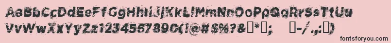 CfspacecowboyRegular-fontti – mustat fontit vaaleanpunaisella taustalla