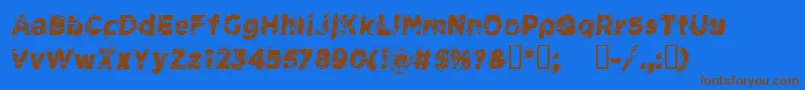 CfspacecowboyRegular Font – Brown Fonts on Blue Background