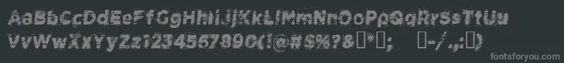 CfspacecowboyRegular Font – Gray Fonts on Black Background