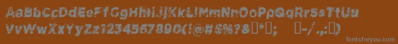 CfspacecowboyRegular Font – Gray Fonts on Brown Background