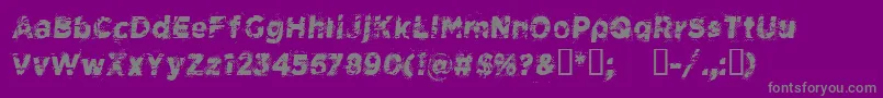 フォントCfspacecowboyRegular – 紫の背景に灰色の文字