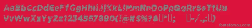 CfspacecowboyRegular-Schriftart – Graue Schriften auf rotem Hintergrund