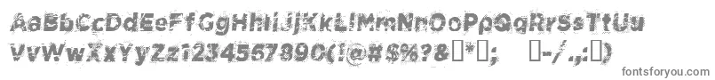 CfspacecowboyRegular Font – Gray Fonts on White Background