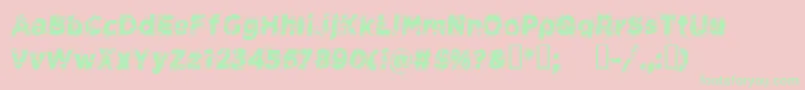 CfspacecowboyRegular-Schriftart – Grüne Schriften auf rosa Hintergrund