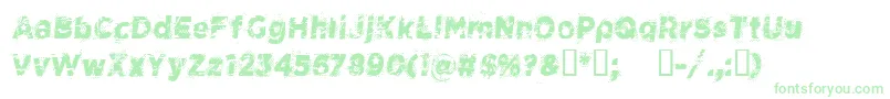 CfspacecowboyRegular-fontti – vihreät fontit valkoisella taustalla