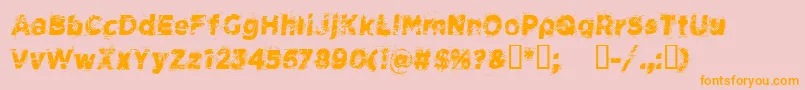 CfspacecowboyRegular-fontti – oranssit fontit vaaleanpunaisella taustalla