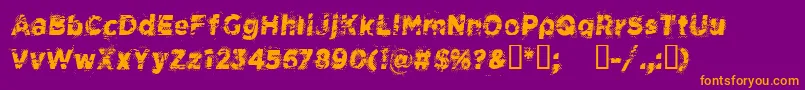 CfspacecowboyRegular Font – Orange Fonts on Purple Background