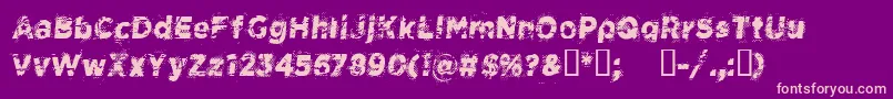 CfspacecowboyRegular-Schriftart – Rosa Schriften auf violettem Hintergrund