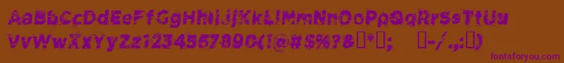 CfspacecowboyRegular Font – Purple Fonts on Brown Background