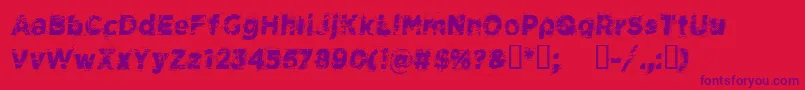 CfspacecowboyRegular Font – Purple Fonts on Red Background