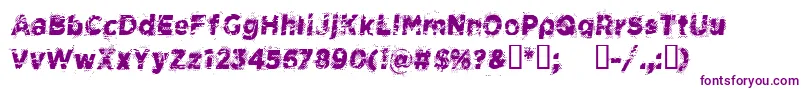 フォントCfspacecowboyRegular – 白い背景に紫のフォント
