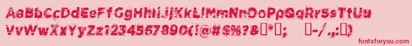 CfspacecowboyRegular Font – Red Fonts on Pink Background