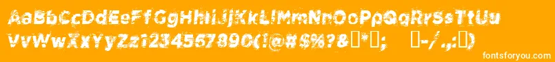 CfspacecowboyRegular Font – White Fonts on Orange Background