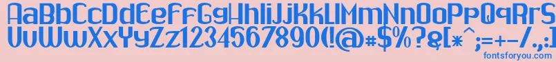 Drabe Font – Blue Fonts on Pink Background