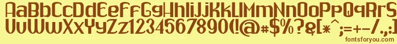 Drabe Font – Brown Fonts on Yellow Background