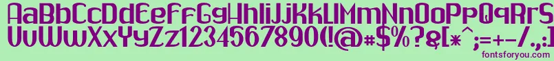 Drabe Font – Purple Fonts on Green Background